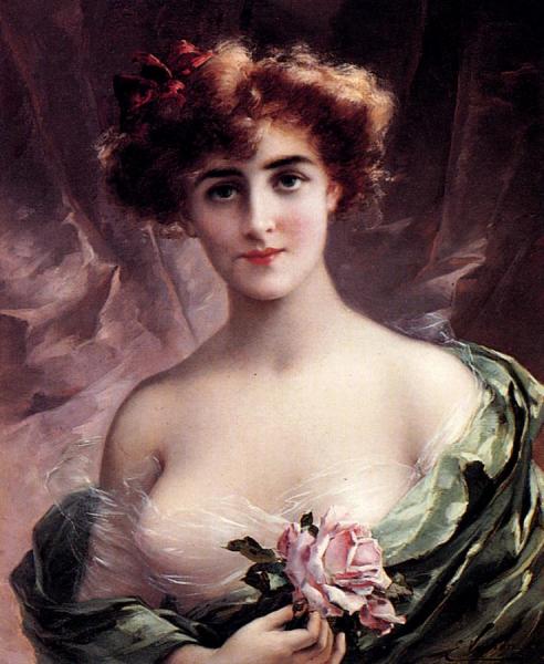 The Pink Rose by Emile Vernon