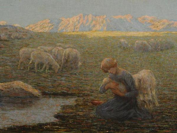 The Sick Sheep by Emilio Longoni