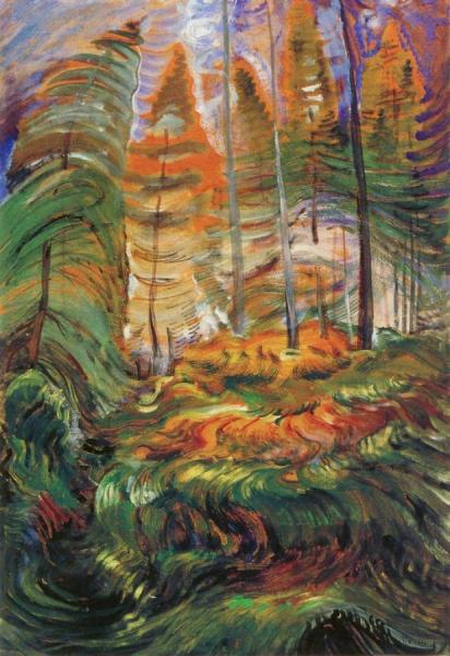 Emily Carr A Rushing Sea Of Undergrowth (sketch)