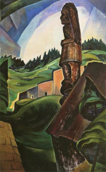 British Columbia Indian Village by Emily Carr Oil Painting Reproductions