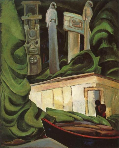 Indian Hut, Queen Charlotte Islands by Emily Carr Oil Painting Reproductions