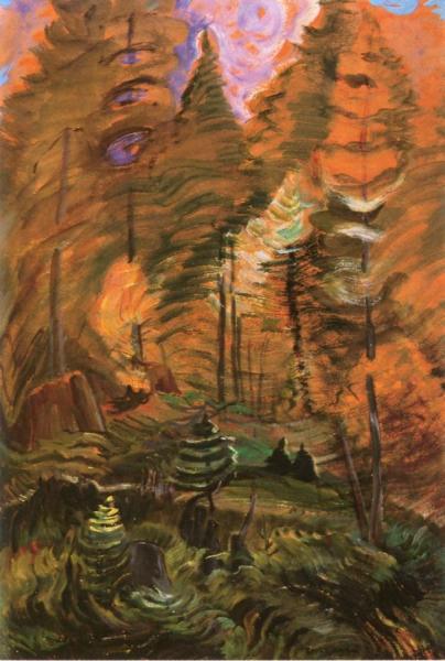 Young And Old Forest, B.c. (study For Something Unnamed) by Emily Carr Oil Painting Reproductions