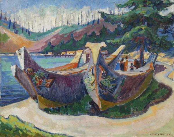 Emily Carr War Canoes, Alert Bay, 1912