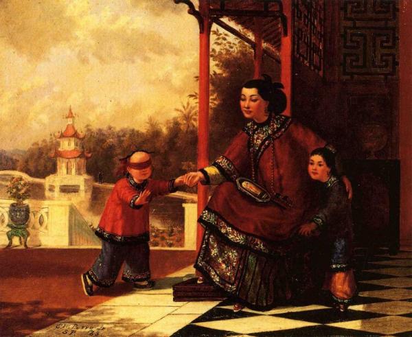 Chinese Family by Enoch Wood Perry Oil Painting Reproductions