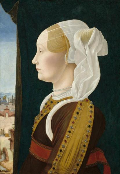 Portrait Of Ginevra Bentivoglio, C. 1474/1477 by Ercole De' Roberti