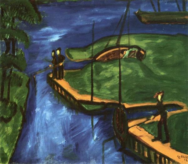 Angler by Erich Heckel Oil Painting Reproductions