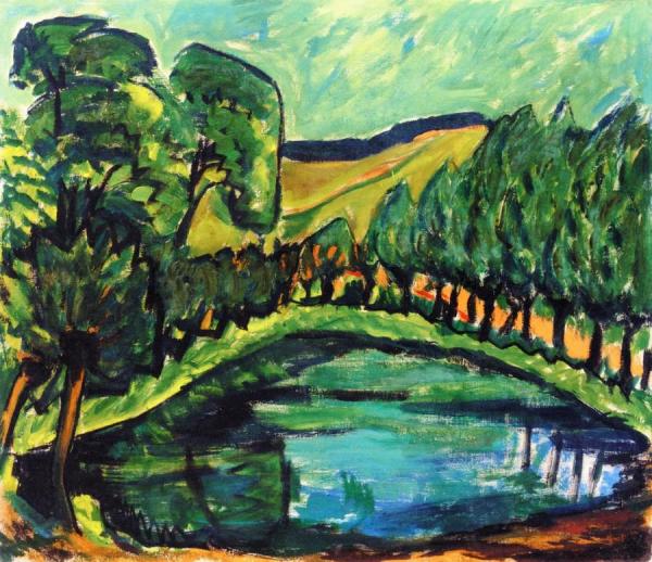 At The Pond by Erich Heckel