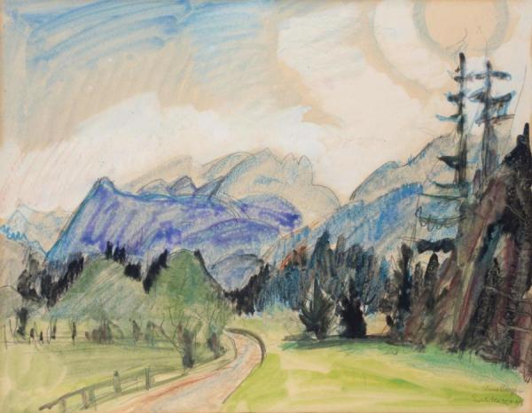Blaue Berge by Erich Heckel Oil Painting Reproductions