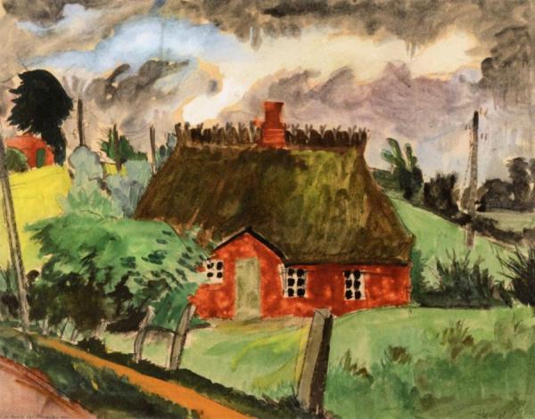 House In Angeln by Erich Heckel Oil Painting Reproductions