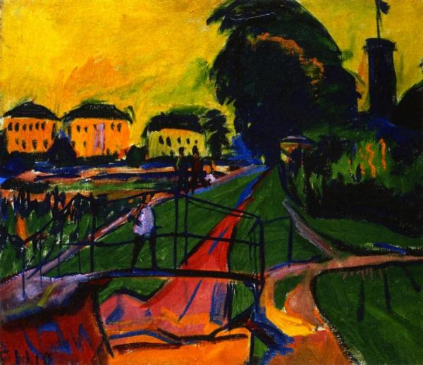 Landscape In Dresden by Erich Heckel