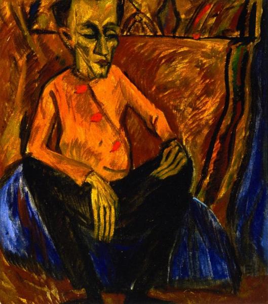 Man In Brown by Erich Heckel