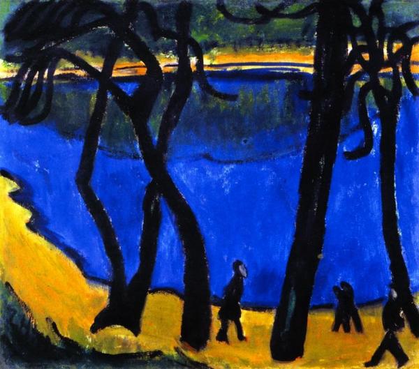 Erich Heckel Strolling Along The Grunewaldsee