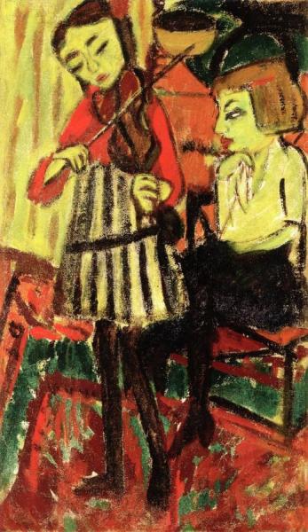 Violinist by Erich Heckel
