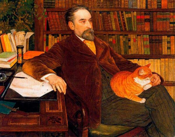 Ernest Bieler Portrait De L'écrivain Edouard Rod