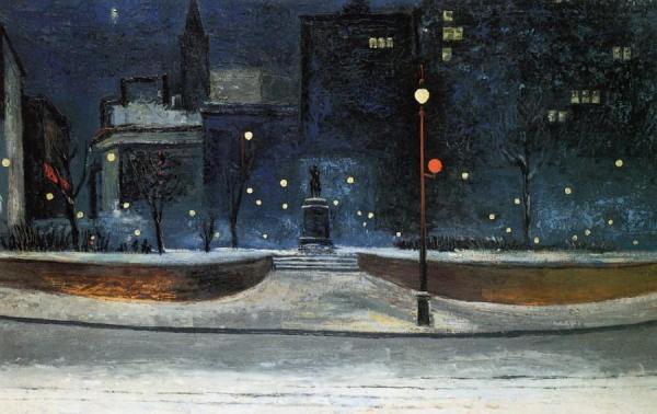 Nocturne, Union Square by Ernest Fiene Oil Painting Reproductions