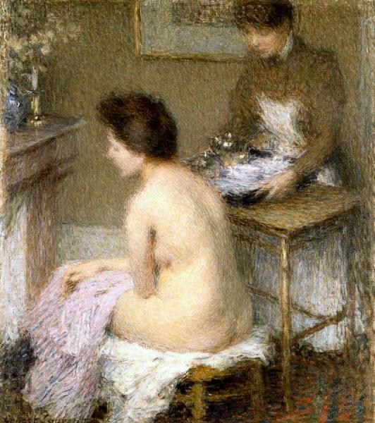 After The Bath by Ernest-joseph Laurent