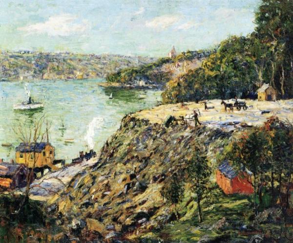 Across The River, New York by Ernest Lawson