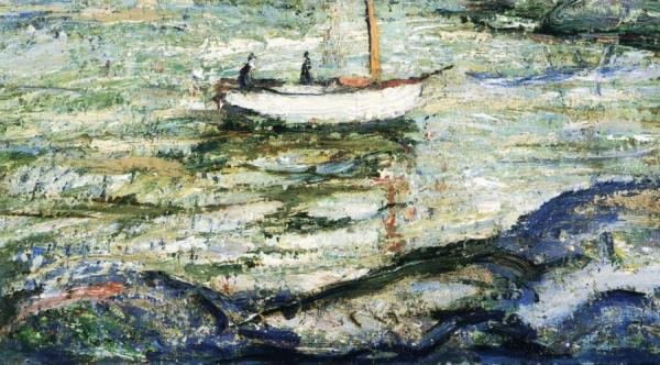 Boat On A Lake by Ernest Lawson