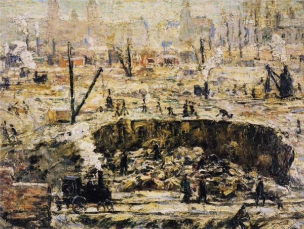 Excavation - Penn Station by Ernest Lawson Oil Painting Reproductions