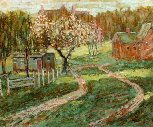 Farm Building, Ridgefield, Connecticut by Ernest Lawson