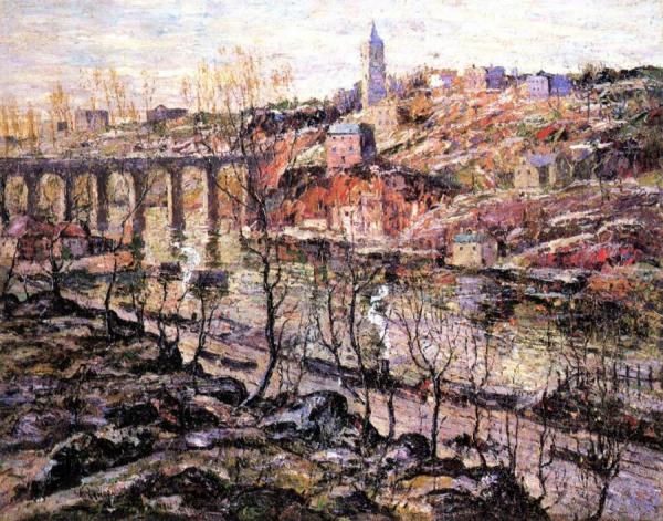 Harlem River, Early Morning by Ernest Lawson Oil Painting Reproductions