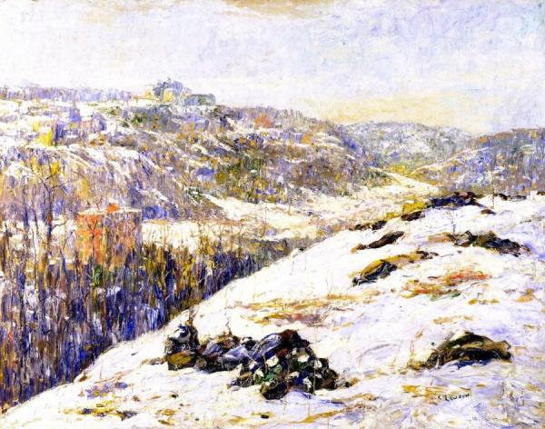 Harlem River, Winter by Ernest Lawson