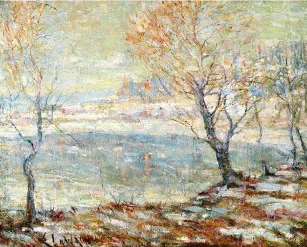 Inwood On Hudson, In The Snow by Ernest Lawson