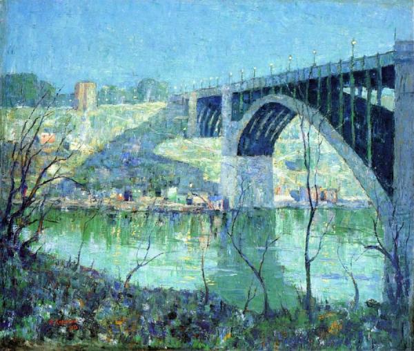 Spring Night, Harlem River by Ernest Lawson