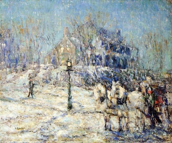 The Dyckman House by Ernest Lawson