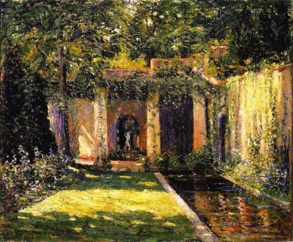 The Garden Umbrella by Ernest Lawson