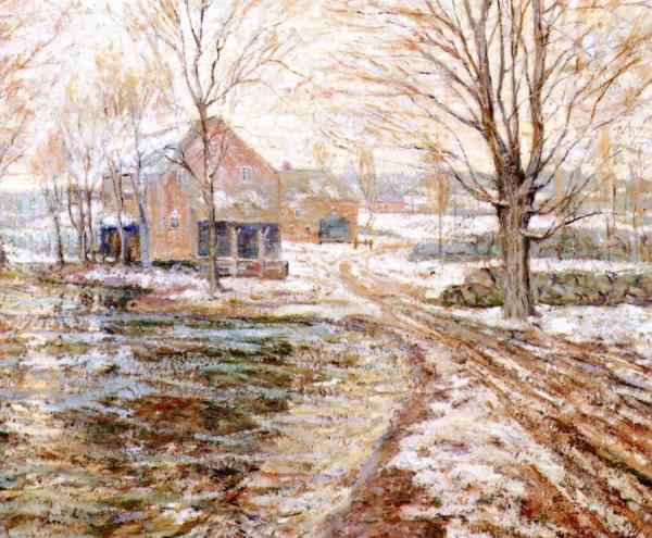 The Mill Pond In Winter by Ernest Lawson