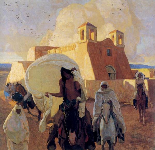 Ernest Leonard Blumenschein Church At Ranchos De Taos