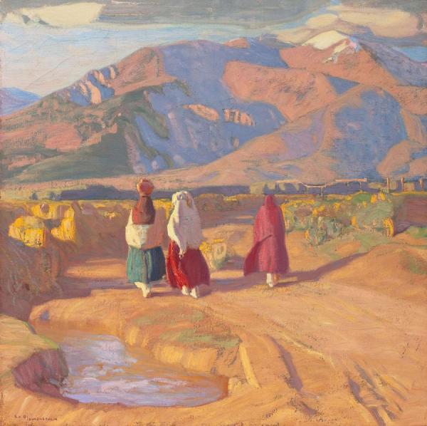 Taos Valley Reflections by Ernest Leonard Blumenschein