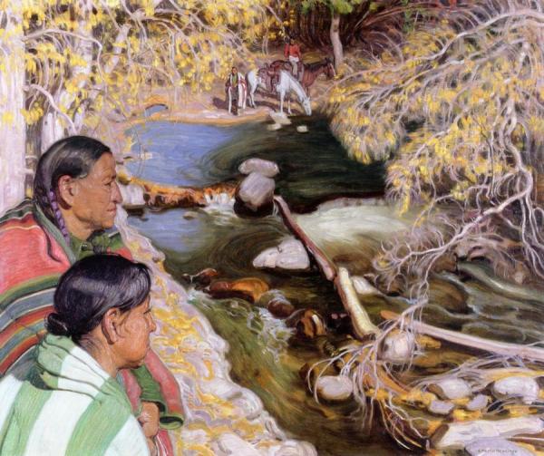 At The Canyon Stream by Ernest Martin Hennings