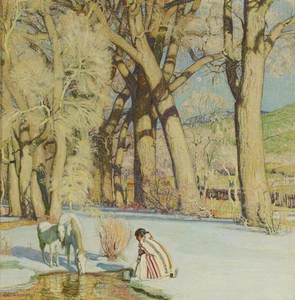 At The Water Hole by Ernest Martin Hennings