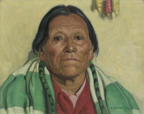 Louis Gomez, Taos Pueblo by Ernest Martin Hennings