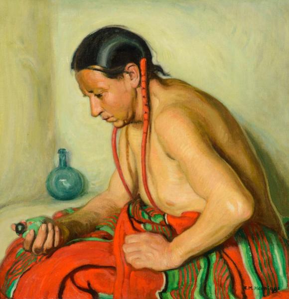 Indian With Fetish by Ernest Martin Hennings
