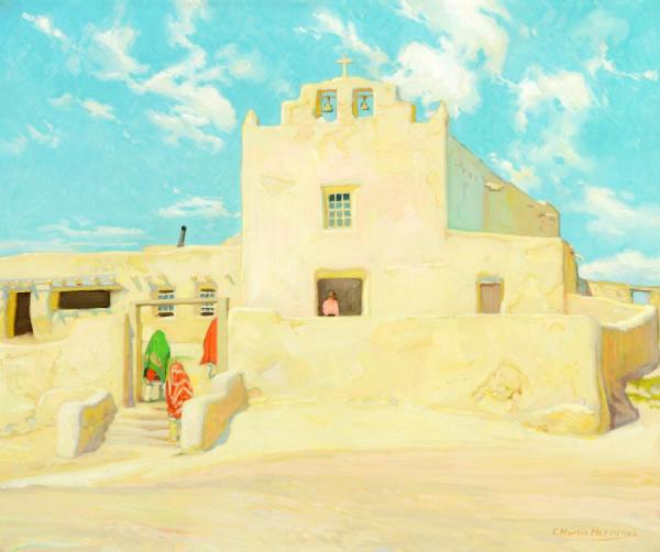 Laguna Pueblo Mission by Ernest Martin Hennings