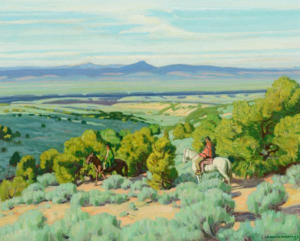 Riders In The Piñon by Ernest Martin Hennings