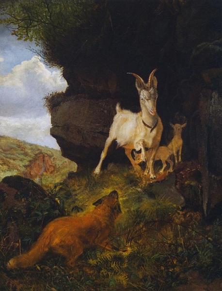 Fox And Goats by Ernest Thompson Seton Oil Painting Reproductions