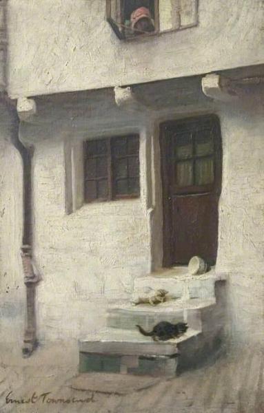 Backway To The 'george' Inn by Ernest Townsend