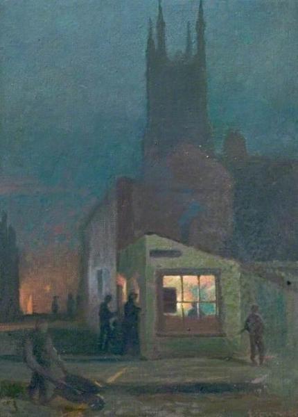 Darley Lane And Bridge Gate Corner, Derby by Ernest Townsend