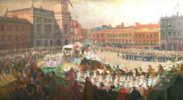 Hospital Carnival Day, Derby by Ernest Townsend