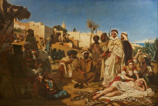 Slave Merchant In The Bab-azoun Quarter, Algiers by Ernest Vacherot