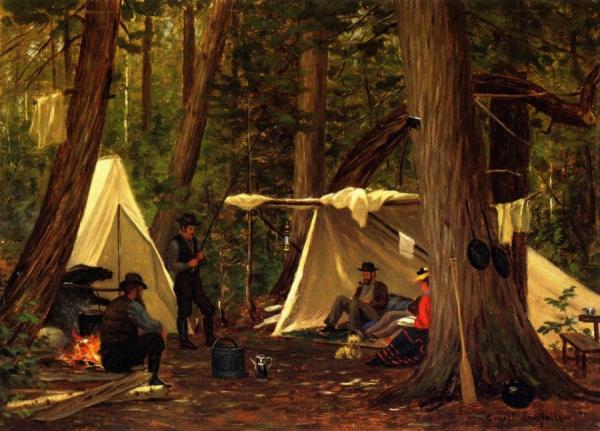 Camp At Mooeshead Lake, Maine by Ernest Wadsworth Longfellow