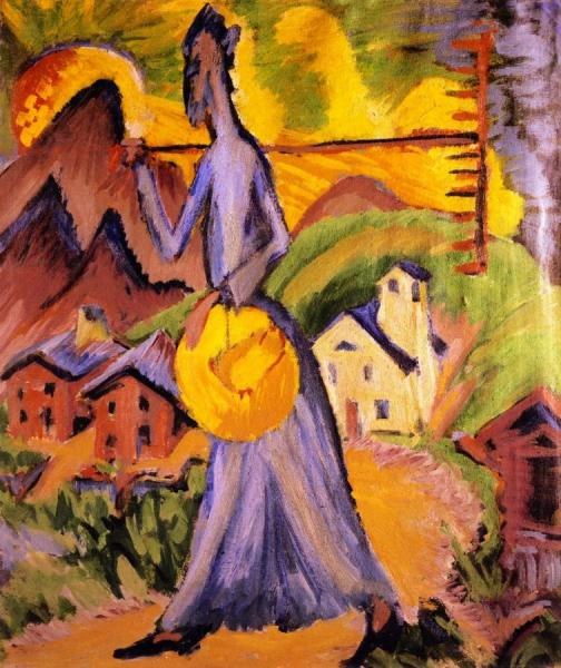Alpine Life, Triptych (right Panel) by Ernst Ludwig Kirchner