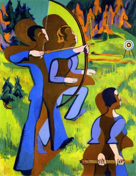 Archery by Ernst Ludwig Kirchner