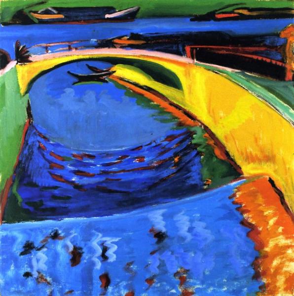 Bridge At The Mouth Of The Priessnitz by Ernst Ludwig Kirchner