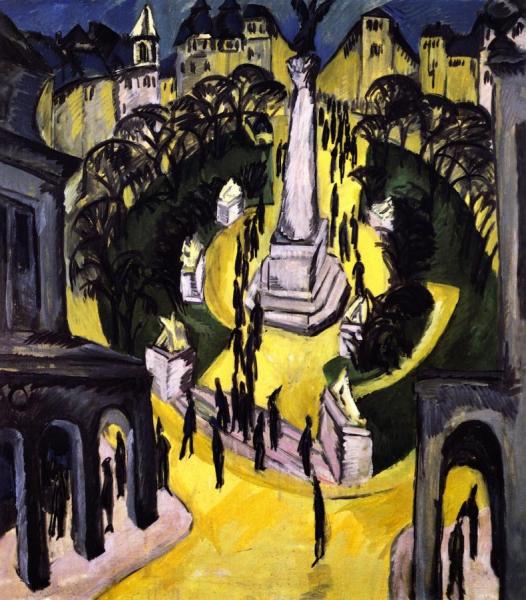 Der Belle-alliance-platz, Berlin by Ernst Ludwig Kirchner