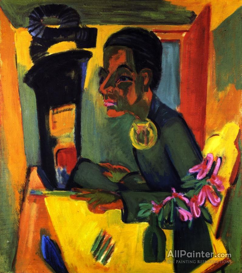 Ernst Ludwig Kirchner Der Maler, Selbstporträt Oil